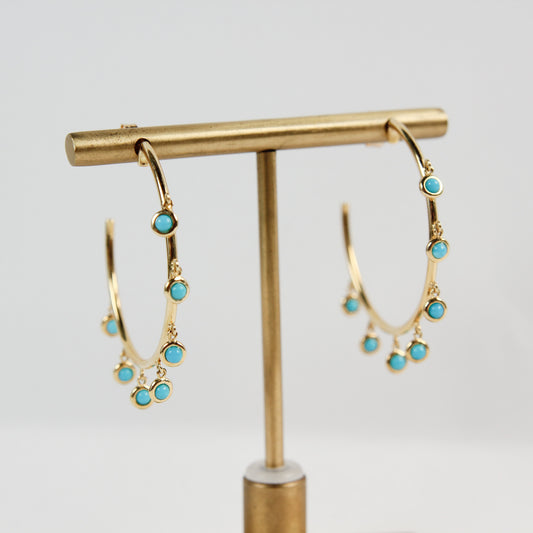 Roma Turquoise Hoops