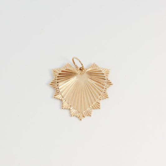 Petra Fluted Heart Charm
