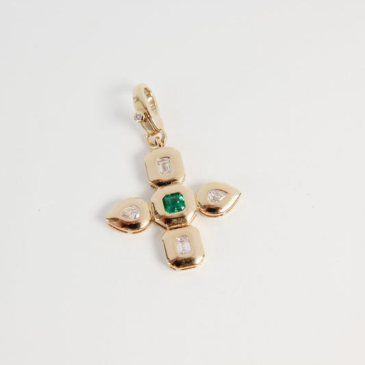 Frances Emerald Bezel Cross