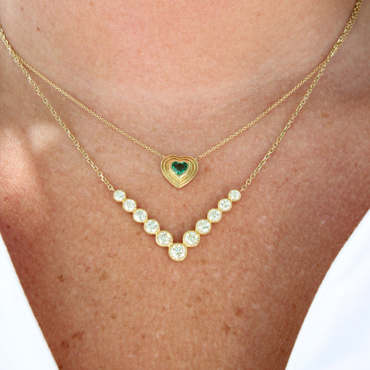Addison Diamond V Necklace