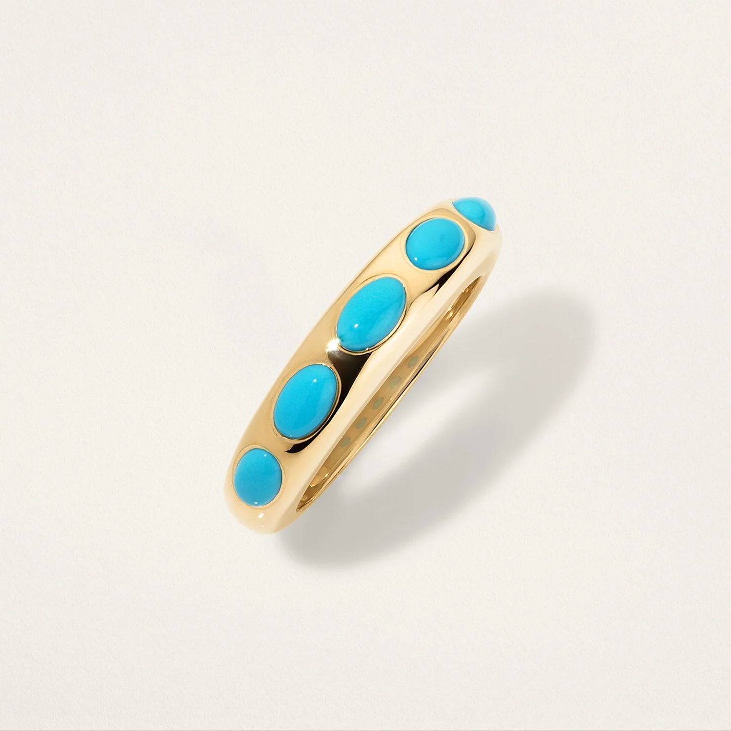 5 Oval Skinny Nomad Ring - Turquoise