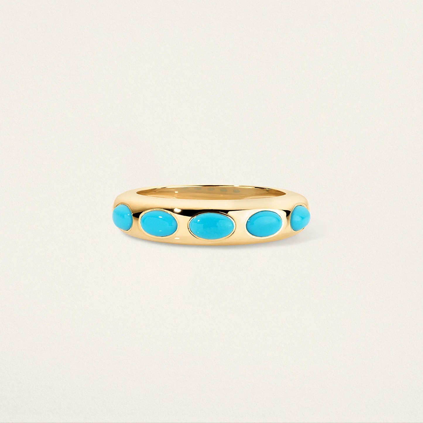 5 Oval Skinny Nomad Ring - Turquoise