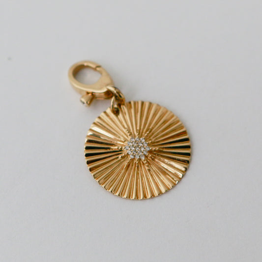 Selena Fluted Disc Pendant