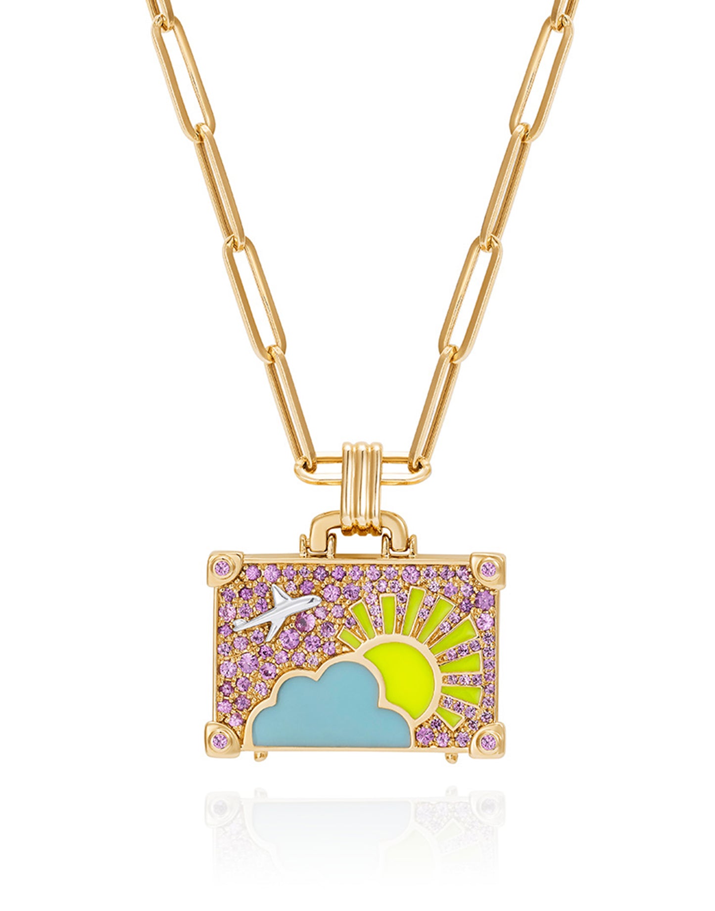 Cotton Candy Skies Trunk Necklace