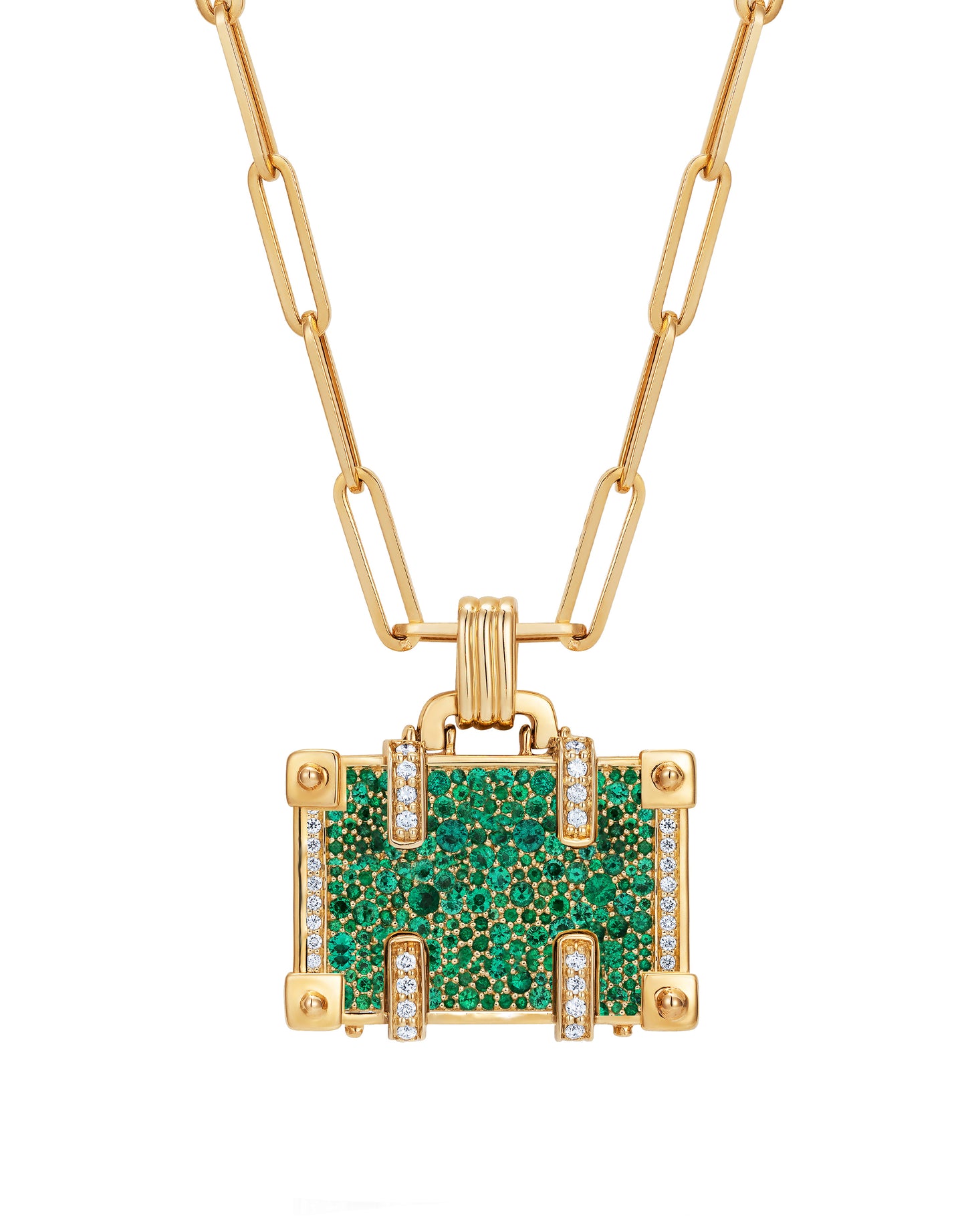 Globetrotter Emerald Trunk Necklace