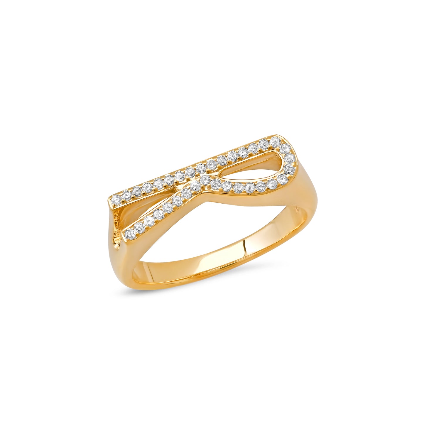 Pave Initial Ring - R