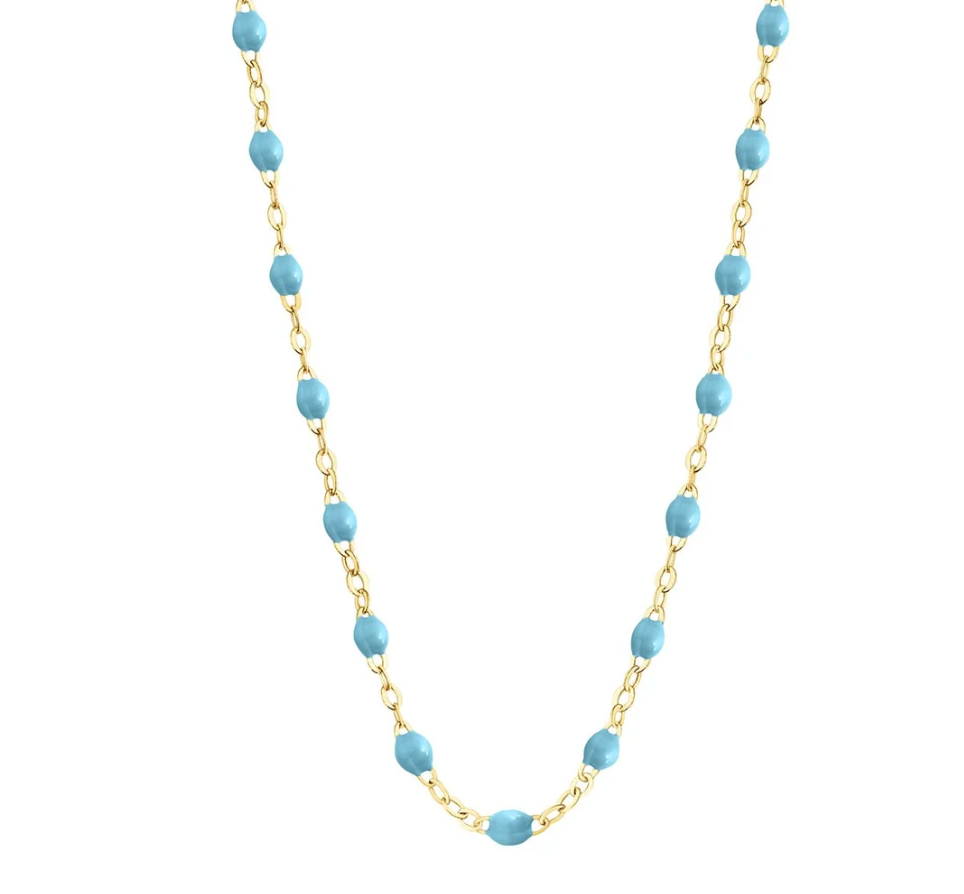Le Rive 30A Pave Diamond Large Coin Necklace in Turquoise