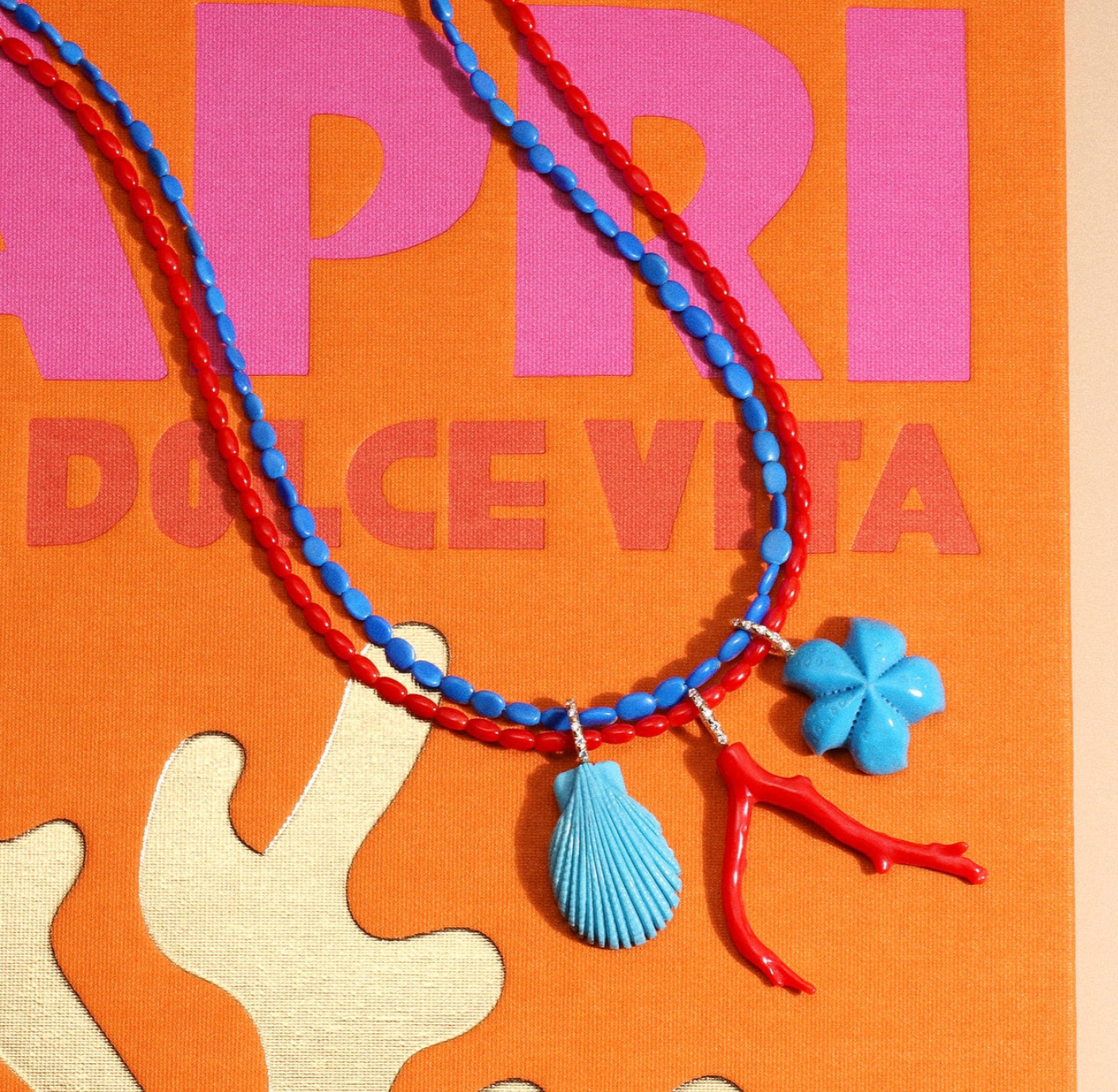 Livia Cerulite Bead Necklace