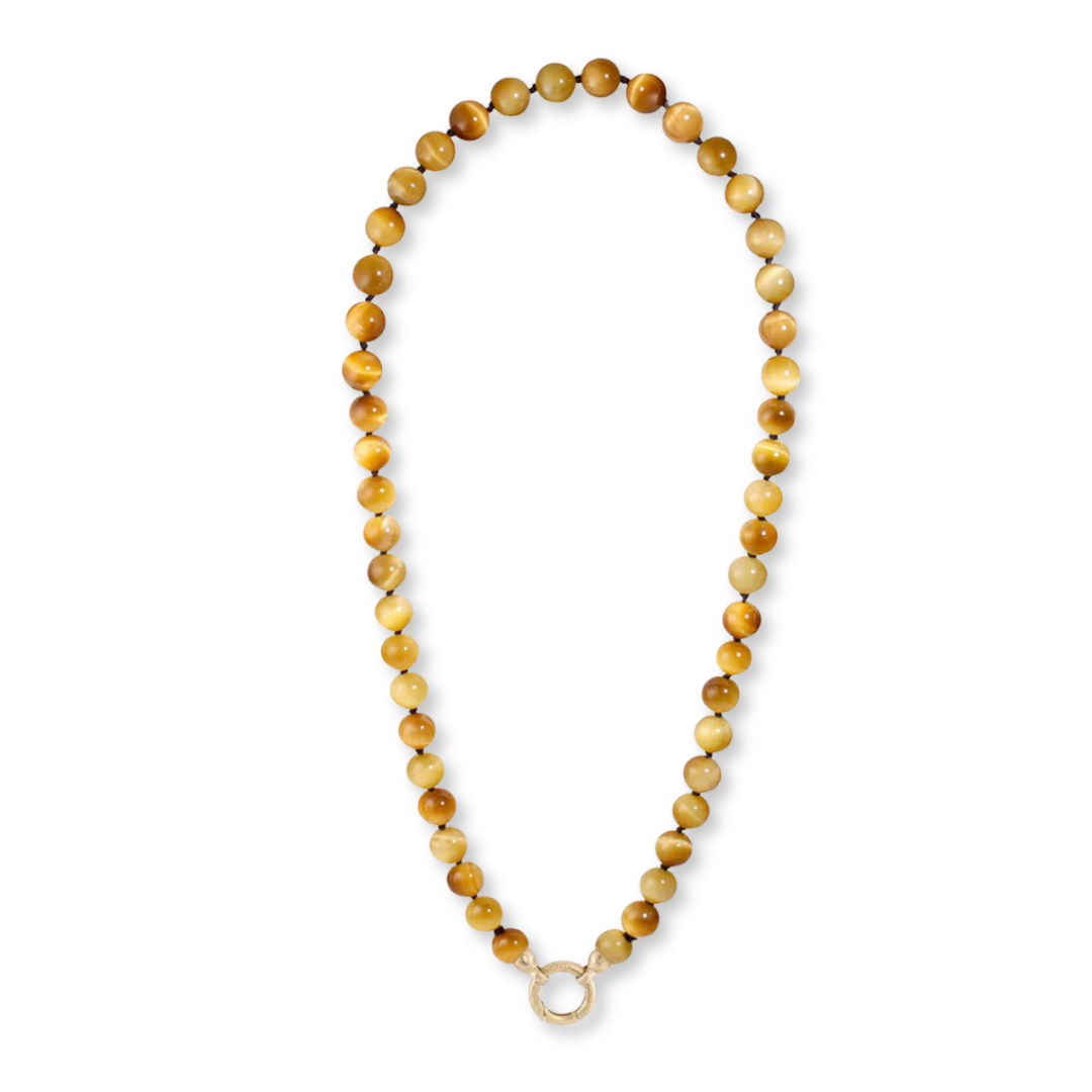 Calla Golden Tiger Eye Bead Necklace