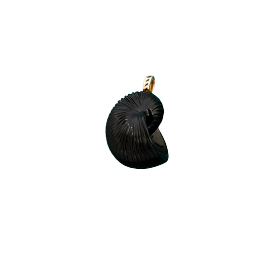 Carved Onyx Nautilus Pendant