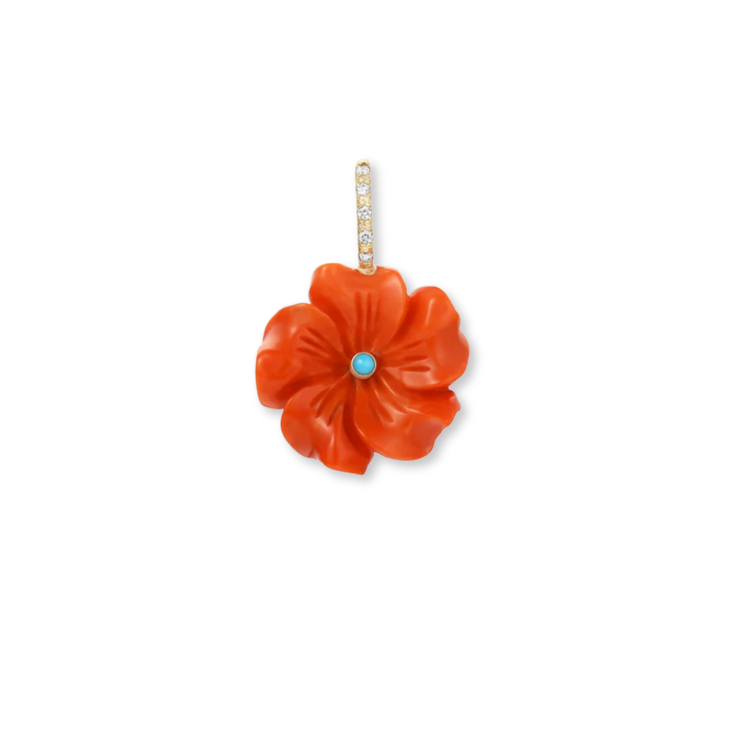 Penelope Coral Flower Charm