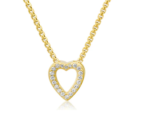 Pave Heart Slide-On Charm
