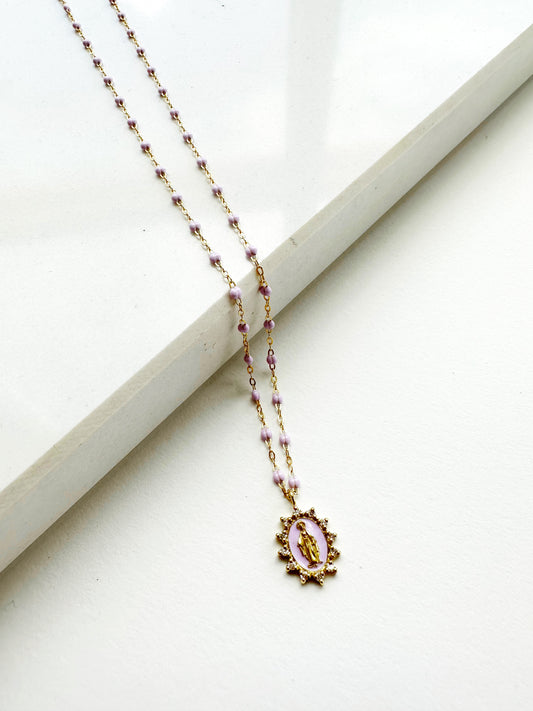Petite Madone Necklace - Lilac