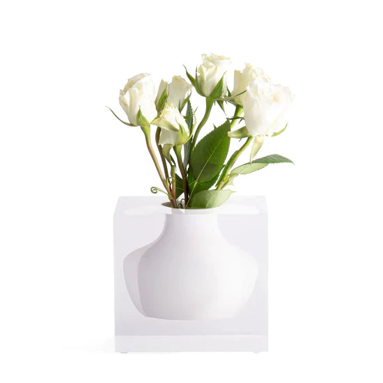 Alys Acrylic Vase - White